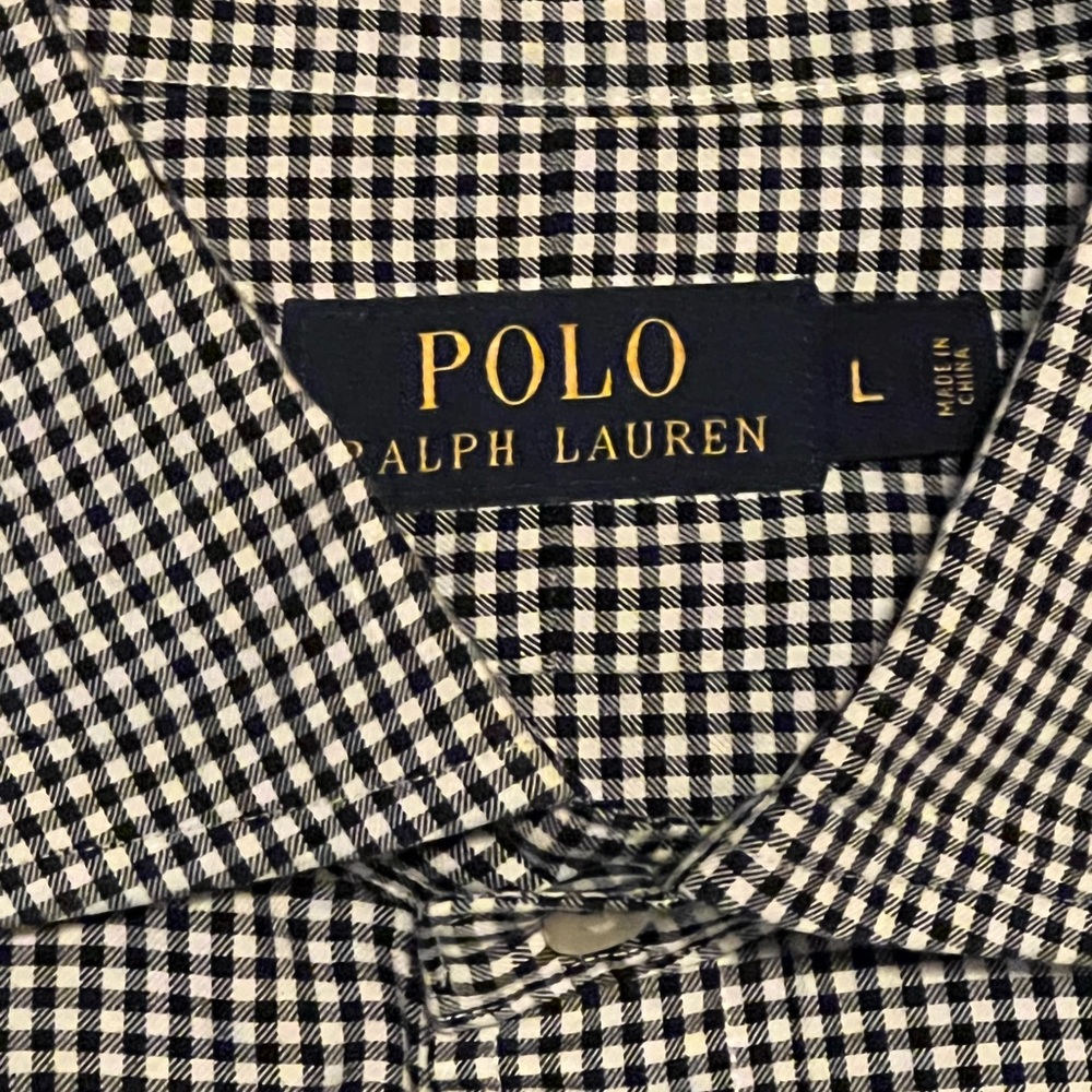 Polo button up shirt. Size Large